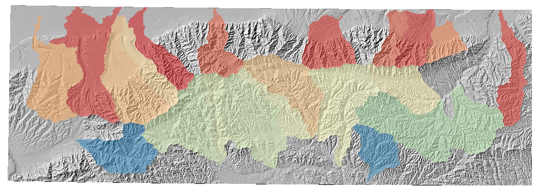 Basins around Mount_Hua