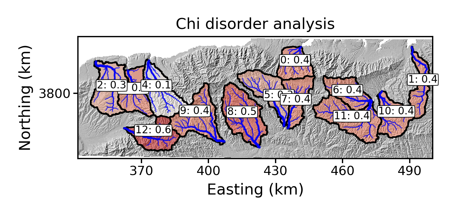 A plot of the best fit concavity using the disorder metric near Xi’an.
